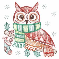 Rippled Christmas Owls 04(Sm) machine embroidery designs