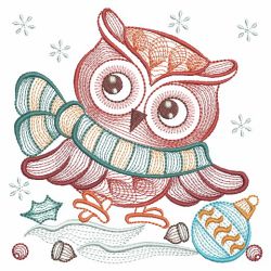 Rippled Christmas Owls 08(Sm) machine embroidery designs