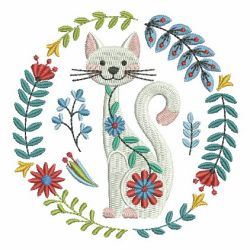 Folk Art Cats machine embroidery designs
