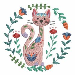 Folk Art Cats 06 machine embroidery designs