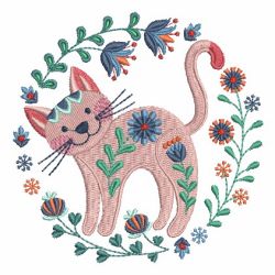 Folk Art Cats 10 machine embroidery designs
