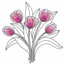 Sketched Flower Bouquets 01(Sm) machine embroidery designs