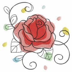 Doodle Flowers 3 06(Md) machine embroidery designs