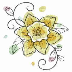 Doodle Flowers 3 07(Sm) machine embroidery designs