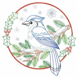 Vintage Winter Birds 01(Lg) machine embroidery designs
