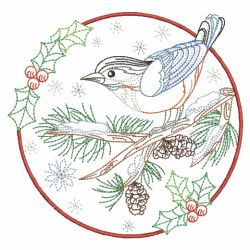 Vintage Winter Birds 03(Md) machine embroidery designs