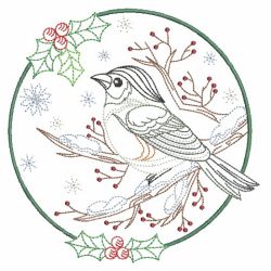 Vintage Winter Birds 04(Lg) machine embroidery designs