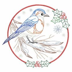 Vintage Winter Birds 05(Sm) machine embroidery designs