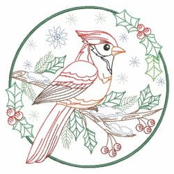 Vintage Winter Birds 06(Lg) machine embroidery designs
