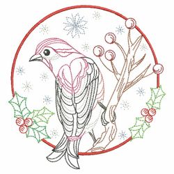 Vintage Winter Birds 08(Lg) machine embroidery designs
