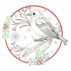 Vintage Winter Birds 10(Md) machine embroidery designs