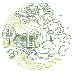 Vintage Country Scene 03(Md) machine embroidery designs