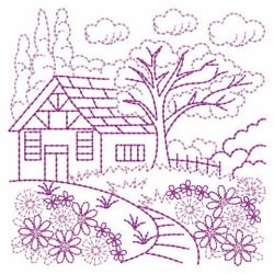 Vintage Country Scene 06(Md) machine embroidery designs