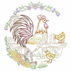 Vintage Chickens 4 01(Md) machine embroidery designs