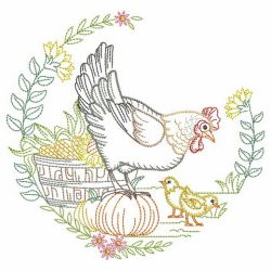 Vintage Chickens 4 03(Lg) machine embroidery designs