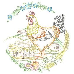 Vintage Chickens 4 04(Md) machine embroidery designs