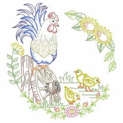 Vintage Chickens 4 05(Lg) machine embroidery designs