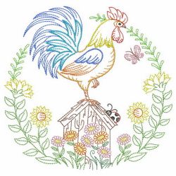 Vintage Chickens 4 08(Lg) machine embroidery designs