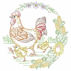Vintage Chickens 4 09(Lg) machine embroidery designs
