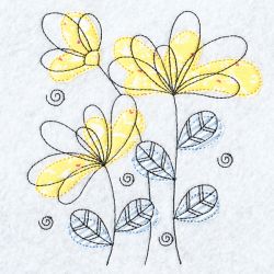 Applique Doodle Flowers 02(Lg)