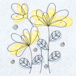 Applique Doodle Flowers 02(Lg) machine embroidery designs