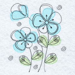 Applique Doodle Flowers 03(Lg) machine embroidery designs