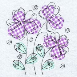 Applique Doodle Flowers 04(Md) machine embroidery designs