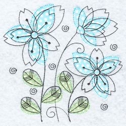 Applique Doodle Flowers 06(Sm)