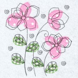 Applique Doodle Flowers 10(Lg)