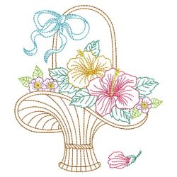 Vintage Floral Baskets 3 02(Lg) machine embroidery designs