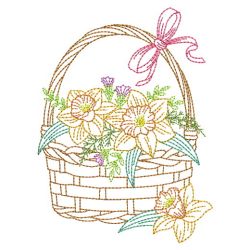 Vintage Floral Baskets 3 03(Lg) machine embroidery designs