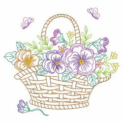 Vintage Floral Baskets 3 04(Lg) machine embroidery designs