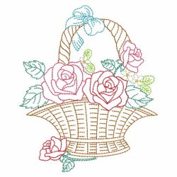 Vintage Floral Baskets 3 06(Lg) machine embroidery designs