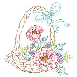 Vintage Floral Baskets 3 07(Sm) machine embroidery designs