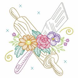 Kitchen In Bloom 3 05(Lg) machine embroidery designs