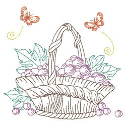 Vintage Fruit Baskets 2 02(Lg) machine embroidery designs