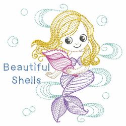 Vintage Little Mermaids 2 08(Md) machine embroidery designs