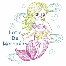Vintage Little Mermaids 2 11(Md) machine embroidery designs