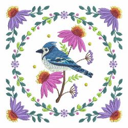 Birds In Flowers machine embroidery designs