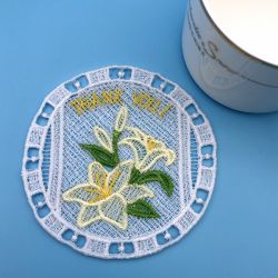 FSL Floral Coaster machine embroidery designs