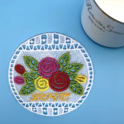 FSL Floral Coaster 07 machine embroidery designs