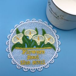 FSL Floral Coaster 09 machine embroidery designs