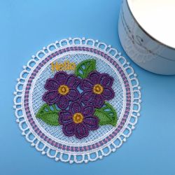 FSL Floral Coaster 10 machine embroidery designs
