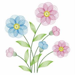 Rippled Floral Delight(Lg) machine embroidery designs