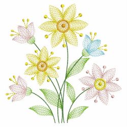 Rippled Floral Delight 03(Sm) machine embroidery designs