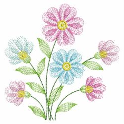 Rippled Floral Delight 06(Lg) machine embroidery designs