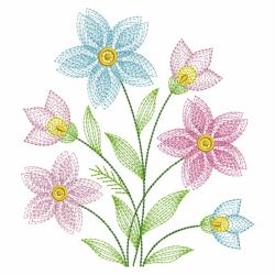 Rippled Floral Delight 08(Lg) machine embroidery designs