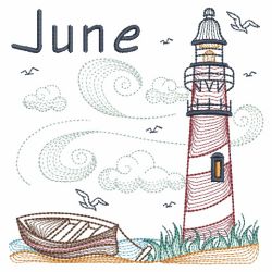 Months of the Year Lighthouses 06(Md) machine embroidery designs