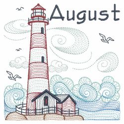Months of the Year Lighthouses 08(Md) machine embroidery designs