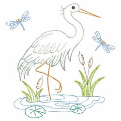 Vintage Pond Scene 03(Lg) machine embroidery designs